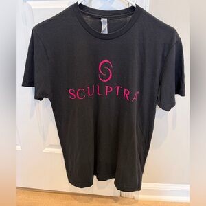 Next Level Women’s Black & Pink Sculptra Short Sleeve Athletic Fit Tee Sz Med